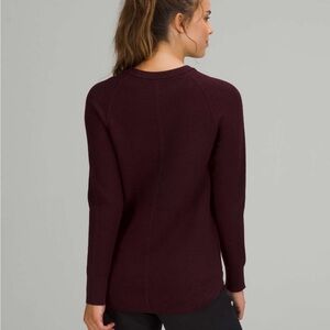 Lululemon merino wool sweater size 8 purple